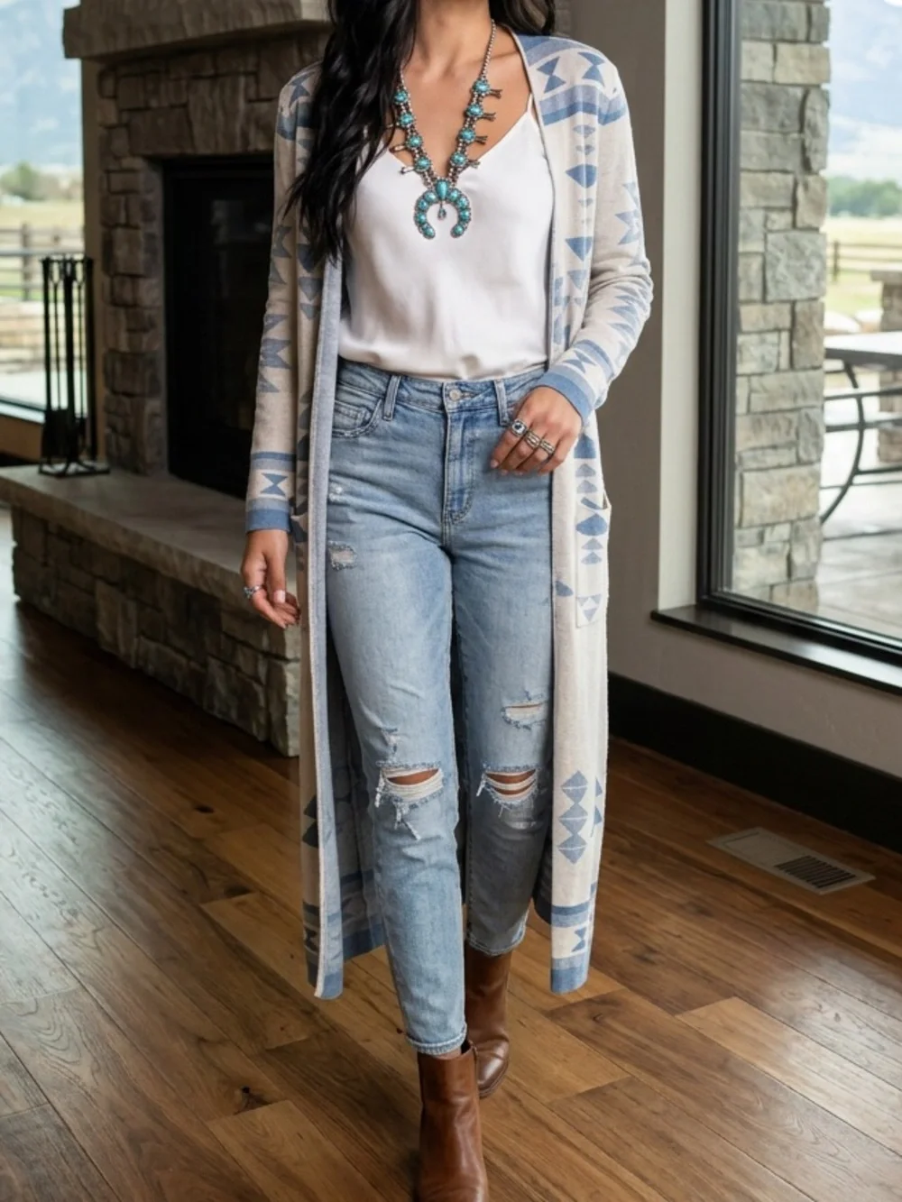 Western patterned Duster - Picture 6 of 6